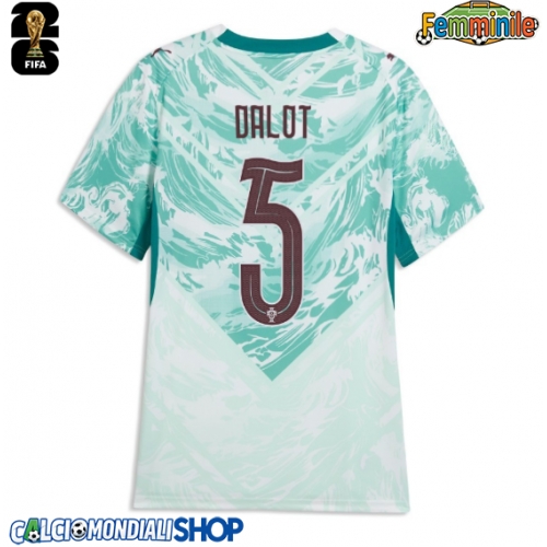 Maglie da calcio Portogallo Diogo Dalot #5 Seconda Maglia Femminile Mondiali 2026  Manica Corta